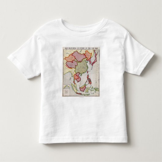 OstAsiaPanoramic MapEast Asien Kleinkind T-shirt (Vorderseite)