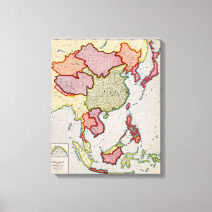 OstAsiaPanoramic MapEast Asien Leinwanddruck
