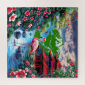 ostasiatisch inspiriert Landschaft Puzzle (Horizontal)