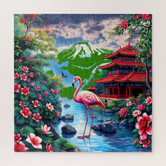 ostasiatisch inspiriert Landschaft Puzzle (Vertikal)