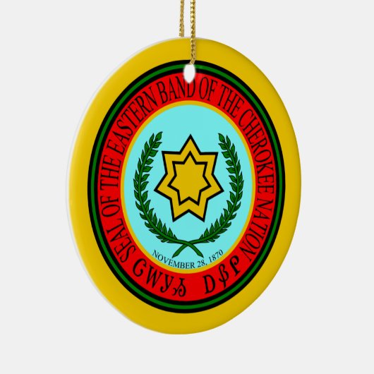 Ostband des Cherokee Siegels Keramik Ornament (Rechts)