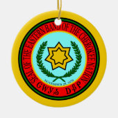 Ostband des Cherokee Siegels Keramik Ornament (Vorne)