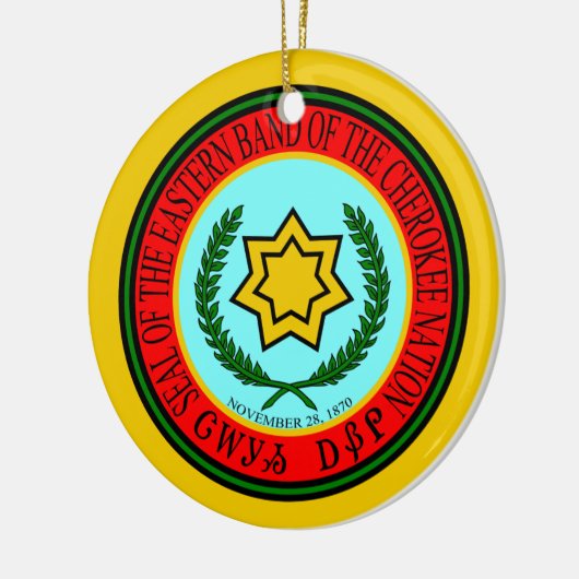 Ostband des Cherokee Siegels Keramik Ornament (Links)