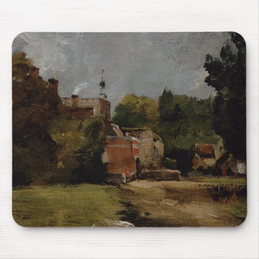 OstBergholt Kirche von der Kirchen-Straße (Öl auf Mousepad (Vorne)