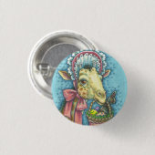OSTBONNET GIRAFFE-TASTE RUNDE BUTTON (Vorne & Hinten)