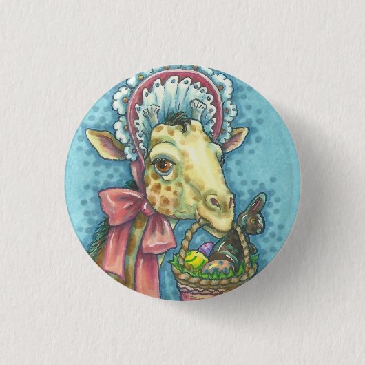 OSTBONNET GIRAFFE-TASTE RUNDE BUTTON (Vorderseite)