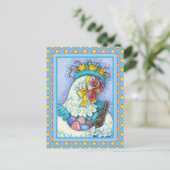 OSTBONNET UND EIER, FRÜHKÜCHE farbig Feiertagspostkarte (Stehend Vorderseite)