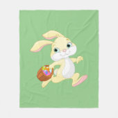 OSTBUNNE MIT FARBIGEM EASTER EGG BASKET FLEECEDECKE (Vorderseite)