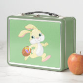 OSTBUNNE MIT FARBIGEM EASTER EGG BASKET METALL BROTDOSE (Beispiel)