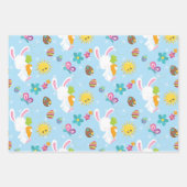 OSTBUNNIER EIER UND BLUME GESCHENKPAPIER SET (Vorderseite 2)