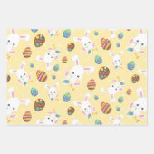 OSTBUNNIER EIER UND BLUME GESCHENKPAPIER SET (Vorderseite)