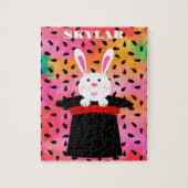 OSTBUNNY IN HAT PERSONALISIERT. JIGSAW PUZZLE (Vertikal)