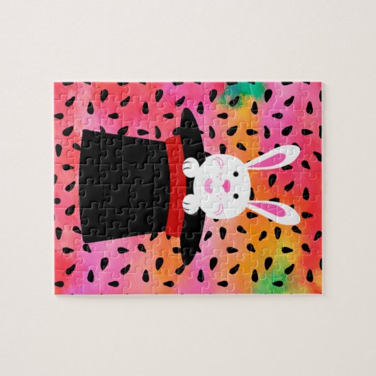 OSTBUNNY IN HAT PUZZLE. JIGSAW PUZZLE (Horizontal)
