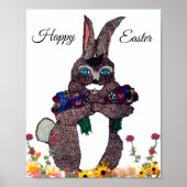 OSTBUNNY MIT BLUME POSTER (Vorne)