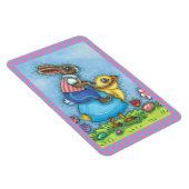 OSTBUNNY REITEN NIEDLICHE SCHICKE IN BLAUEN EGG, W MAGNET (Rechte Seite)