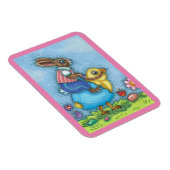 OSTBUNNY REITEN NIEDLICHE SCHICKE IN BLAUEN EGG, W MAGNET (Rechte Seite)