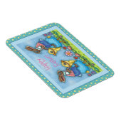 OSTBUNNY REITEN NIEDLICHE SCHICKE IN BLAUEN EGG, W MAGNET (Rechte Seite)