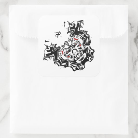 Ostdemon-Doppelgesicht v1 Quadratischer Aufkleber (Tasche)