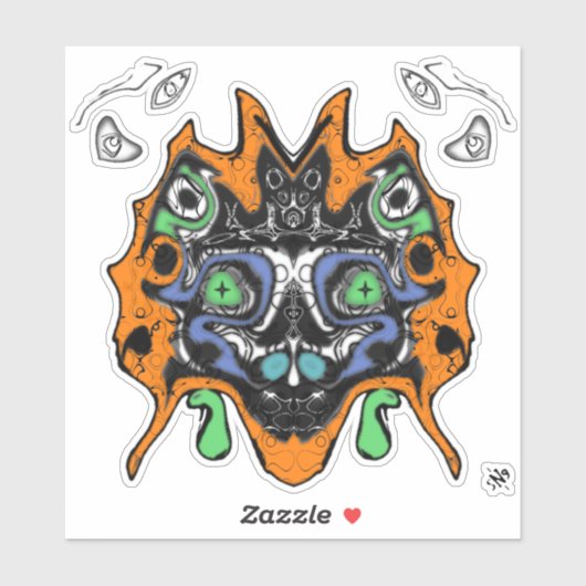 Ostdemon v1 Sticker (Blatt)