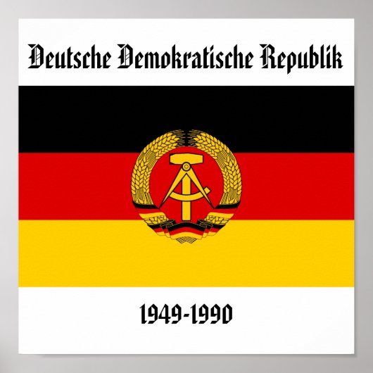 Ostdeutsche Flagge Poster (Vorne)