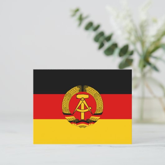 Ostdeutsche Flagge Postkarte (Stehend Vorderseite)