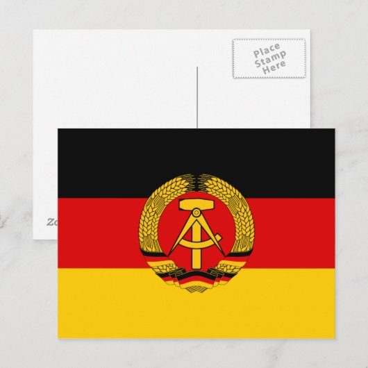 Ostdeutsche Flagge Postkarte (Vorne/Hinten)