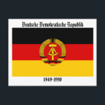 Ostdeutsche Flagge Postkarte<br><div class="desc">Postkarte für Ostdeutschland</div>