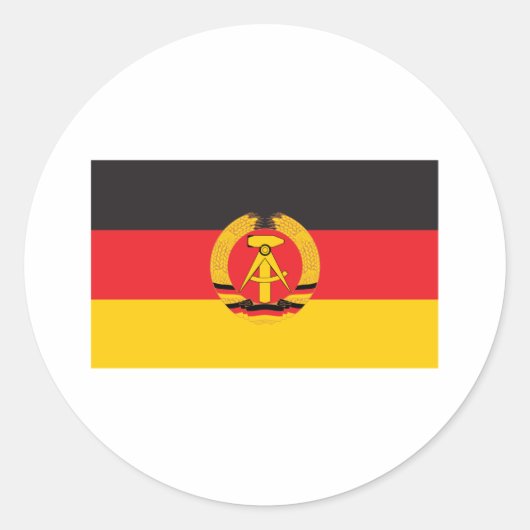 Ostdeutsche Flagge Runder Aufkleber (Vorderseite)