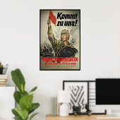Ostdeutscher Propagandaposter Kommt zu uns! Panzer Poster (Heimbüro)