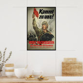 Ostdeutscher Propagandaposter Kommt zu uns! Panzer Poster (Küche)