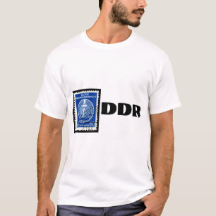 Ostdeutscher T - Shirt mit DDR-Briefmarke