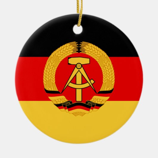 Ostdeutschland-Flagge Keramikornament (Vorne)