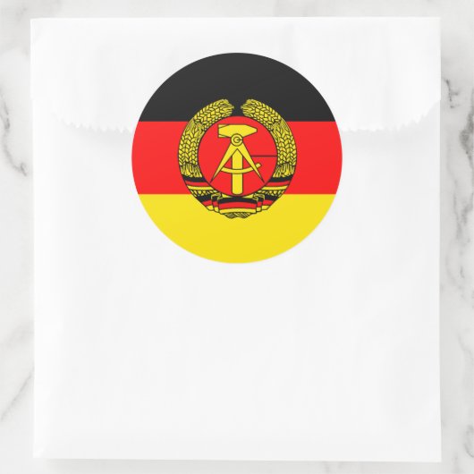 Ostdeutschland, Flagge Runder Aufkleber (Tasche)