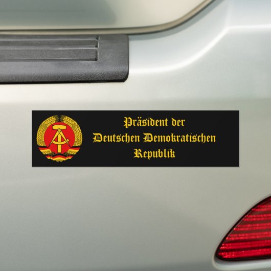 Ostdeutschland-Präsident der DDR! Autoaufkleber (Auf Auto)