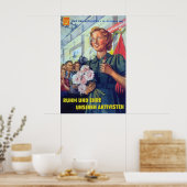 Ostdeutschland Propagandaplakat FDGB Ehre und Poster (Küche)