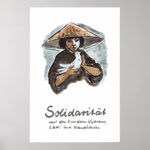 Ostdeutschland Propagandaplakat Solidarität mit Poster