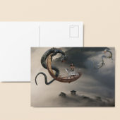Ostdrache Chinesische Fantasie Tiger Flying Boat Postkarte