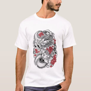 Ostdrache mit Blüten T-Shirt
