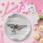 Ostdrosseltanzen im Schnee Pappteller (Party)