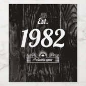 Osten 1982 ein klassisches Jahr Weinetikett (Einzelnes Label)