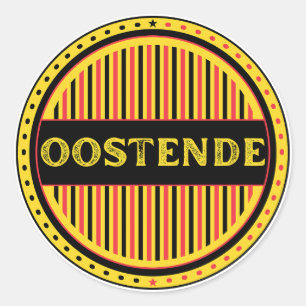 Ostend City Pride Emblem – Belgische Identität Runder Aufkleber