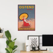 Ostend-Reiseposter Belgien Strände Kunstprint Poster (Heimbüro)