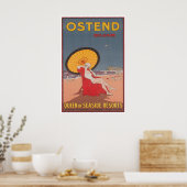 Ostend-Reiseposter Belgien Strände Kunstprint Poster (Küche)