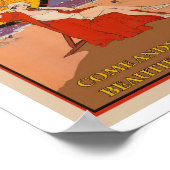 Ostende, Belgien Vintage Travel Poster (Ecke)