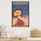 Ostende-Belgique Vintage Travel Poster (Küche)