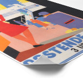 Ostende Dover Belgium Vintage Travel Poster (Ecke)