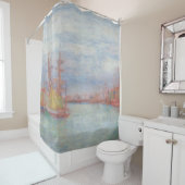 Ostende Harbor von James Ensor (1900) Duschvorhang (Beispiel)