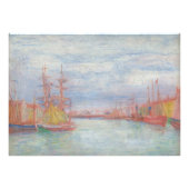 Ostende Harbor von James Ensor (1900) Fotodruck (Vorne)
