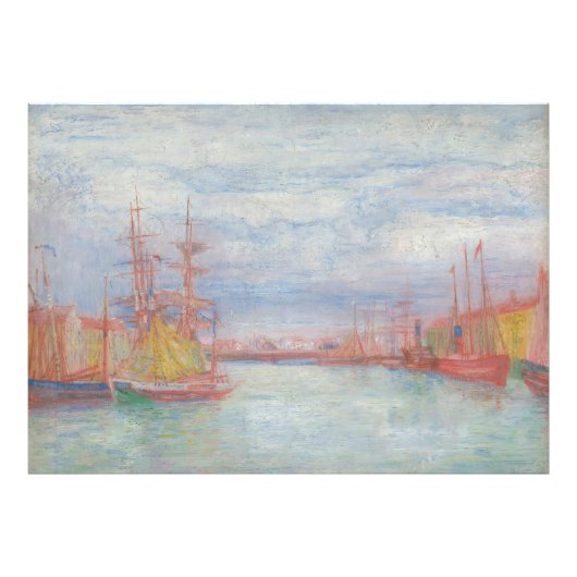 Ostende Harbor von James Ensor (1900) Fotodruck (Vorne)