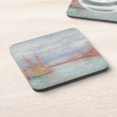 Ostende Harbor von James Ensor (1900) Getränkeuntersetzer (Linke Seite)